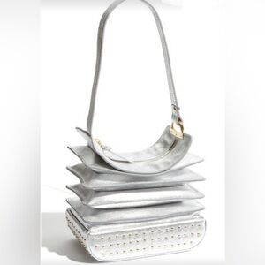 Bodhi Silver Leather Shoulder Bag